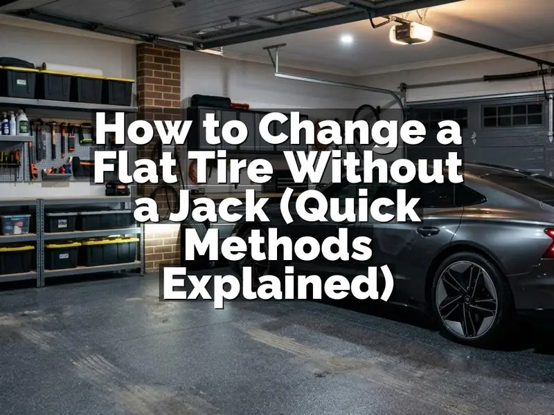 How to Change a Flat Tire Without a Jack (Quick Methods Explained)