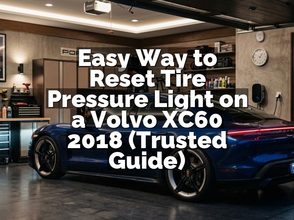 Easy Way to Reset Tire Pressure Light on a Volvo XC60 2018 (Trusted Guide)